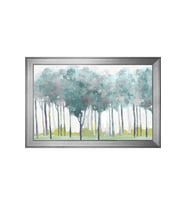 Soyut Şekiller Motifli Kanvas Tablo 80 x 110 cm Silver Çerçeve