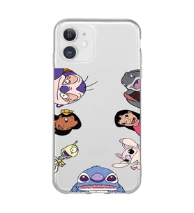 Iphone 11 Uyumlu Stitch Tüm Karakterler Tasarımlı Şeffaf Telefon Kılıfı