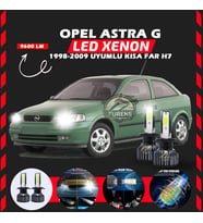 Opel Astra G 1998-2009 Kısa Far Uyumlu Şimşek Etkili Led Xenon Pro Series H7