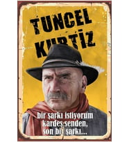 Tuncel Kurtiz Retro Ahşap Poster