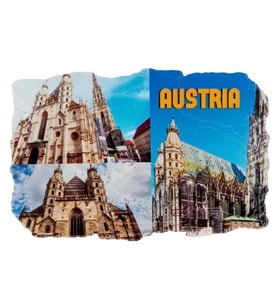 Avusturya Temalı Fresco Magnet (Karışık)
