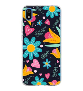 PrintiFy Xiaomi Redmi 7A ile Uyumlu 1mm Slim Fit Retro Renkler 1 Baskılı Şeffaf  Kılıf