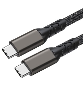 Lexroo 2.Jenerasyon Type-C to Type-C USB3.2 PD Data Kablosu 100W 20Gbps 4K@60Hz 1 Metre - Siyah
