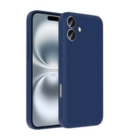 Apple iPhone 16 Plus Uyumlu Kılıf Kamera Korumalı Kartlık Hazneli Zore Vitra Kapak (Lacivert)