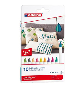 Edding Kumaş Boyama Kalemi 10 Lu Kutu Fun E-4600