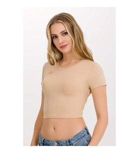Kadın Likralı Kollu Crop