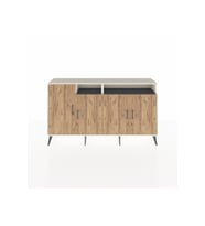 Arges Konsol 6 Raflı 4 Kapaklı 176x30x99 Aytaşı-Çam/Antrasit