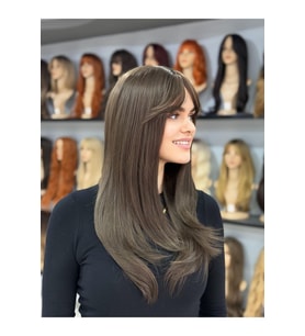 Açık Kumral Düz Luxury Peruk Model