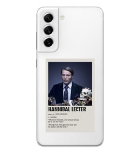 Samsung Galaxy S22 Uyumlu Hannibal Lecter Minimalist Poster Desenli Şeffaf Telefon Kılıfı
