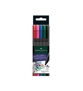 Grip Finepen 0.4 Mm 5 Renk 1 Paket Fineliner Faber Castell Keçe Uçlu Kalem 2022 Klasik Renkler 5 li 1 Paket (Karışık)