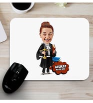 Kadın Avukata Hediye Karikatürlü Mousepad