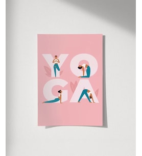 Çerçevesiz Poster Y harfinden Z’ye Yoga