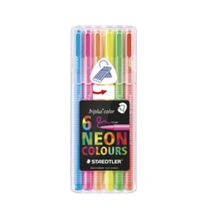 Staedtler Keçeli Boya Kalemi Triplus Color Üçgen 6 LI 323 SB6CS1 (Siyah)