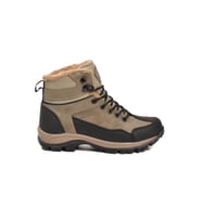 Ayakmod Bej İçi Kürklü Soğuğa Dirençli Kaymaz Taban Unisex Outdoor Bot 980 G