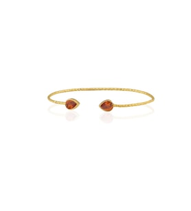 Kadir Jewellery 22 Ayar Altın Kaplama El İşçiliği Zirkon Taşlı Kadın Charm Bileklik (K.Yeşil)