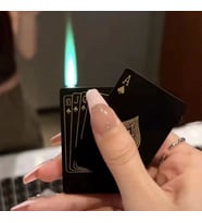 Sıradışı Poker Tasarim Jet Alev Oyun Karti Rüzgar Geçirmez Çakmak