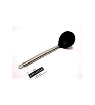 Epinox PEP1 Çelik Saplı Silikon Kepçe 30x8.5 cm (Siyah-Gri)