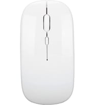 Telefon Tablet ve Tüm Cihazlar ile Uyumlu Kablosuz Bluetooth Pilli Optik Mouse - Beyaz