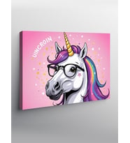 Kanvas Tablo Renkli Unicorn Tasarımı