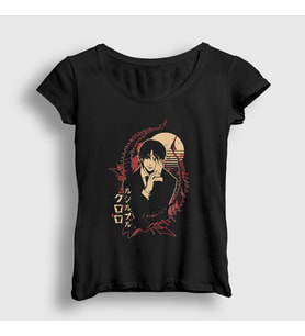 Presmono Kadın Siyah Chrollo Lucilfer V4 Anime Hunter X Hunter T-Shirt 268121tt