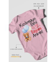 Kızdırmayın beni, dayımı ararım! Kısa Kollu Bebek Body %100 Pamuk