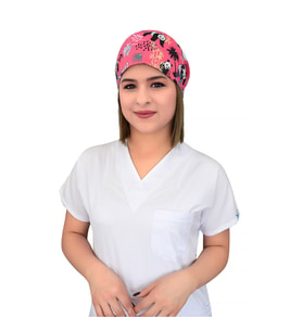 Pembe Panda Desenli Doktor Hemşire Hastane Bone
