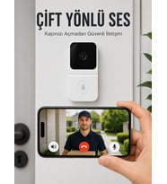 Wi-fi Beyaz Görüntülü Kapı Zili Hd Kamera, Gece Görüşü Ve Çift Yönlü Konuşma Özellikli