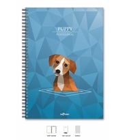 A5 Defter Kareli 200 syf Köpek Polygonal