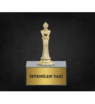 Satranç Figürlü Kişiselleştirilebilir Kupa (Altın-Siyah)