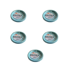 Roll-Up Kullan At Renkli Turkuaz Parti Davet Plastik Tabak - 22 Cm. - 25 Adetlik 5 Paket