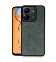 Redmi 13C Kılıf Aras Deri Kapak - Koyu Yeşil