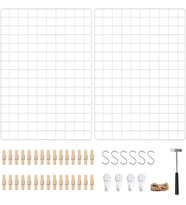 Songmics Fotoğraf Teli, 2'Li Set, Duvar Dekoru, Çok Fonksiyonlu Duvar Teli, Duvar Izgarası, Diy, S K (Çok Renkli)