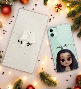 Kıvırcık Kız Tasarımlı Kişiye Özel Şeffaf Telefon Kılıfı (Tüm Telefon Modelleri Mevcuttur.) - Hediye Kutulu
