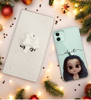 Kıvırcık Kız Tasarımlı Kişiye Özel Şeffaf Telefon Kılıfı (Tüm Telefon Modelleri Mevcuttur.) - Hediye Kutulu