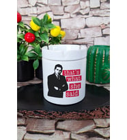 That's What She Said No:4 Red Michael Scott The Office Baskılı Seramik Kapaklı Kokusuz Küllük