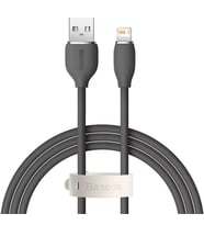 Baseus Jelly Liquid USB to iPhone Lightning 2.4A Hızlı Şarj Kablosu 1.2m (Siyah)