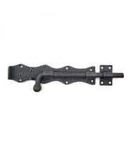Antika Tarz Dekoratif Pirinç Dövme Kapı Sürgüsü - 20cm, Oksit