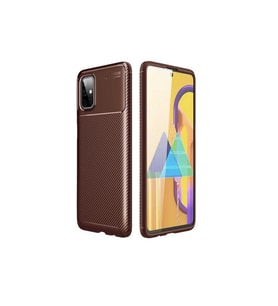 Samsung Galaxy M51 Uyumlu Kılıf Zore Negro Silikon Kapak (Kahverengi)