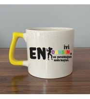 En İyi Dansın Baskılı Kadınlar Günü Sarı Kulplu D Kupa