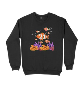 Deniz Akvaryumu Palyanço Siyah Sweatshirt