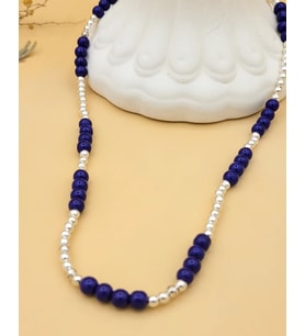Midnight Blue El Yapımı Silver Kolye