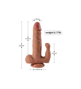 Dildo Modlu Kemerli Realistik Vibratör 21.5 Cm