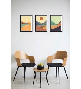 Minimal Soyut Ahşap Dekor Tablo 17x23  M3