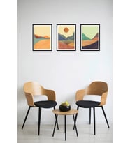 Minimal Soyut Ahşap Dekor Tablo 17x23  M3 (Beyaz)