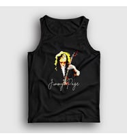 Presmono Unisex Siyah Led Zeppelin Jimmy Page Atlet 371621tt