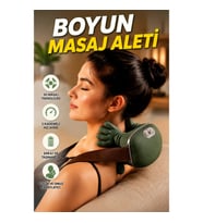 3D Yoğurma Teknolojili Taşınabilir Boyun Masaj Aleti 3 Hız Kademeli