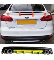 Ford Focus Mk3 Sarı Difüzör Çiftli Yuvarlak Egzoz Görünümlü D Tip Difizör