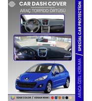 PEUGEOT 207 (2007-2012) Torpido Örtüsü Ön Göğüs Koruma Torpido Koruma Birebir Uyum Kaymaz Özel Kesim