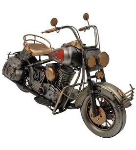Harley Davidson Retro Metal Dekoratif Motosiklet Maketi - El Yapımı Kaynak Detaylı