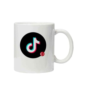 Kupa Bardak Tik Tok Simge Logo Tik Tok Türkiye